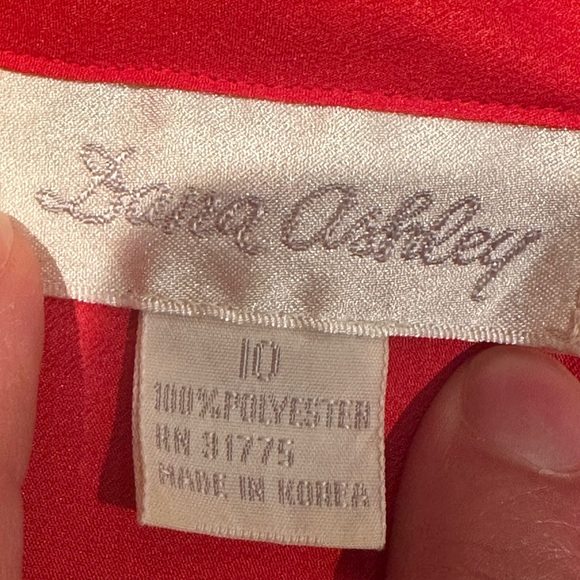 Dana AshleyVintage Red Button Down Collard  Shorts Sleeves.Pleated Blouse Sz 10. - Picture 13 of 17